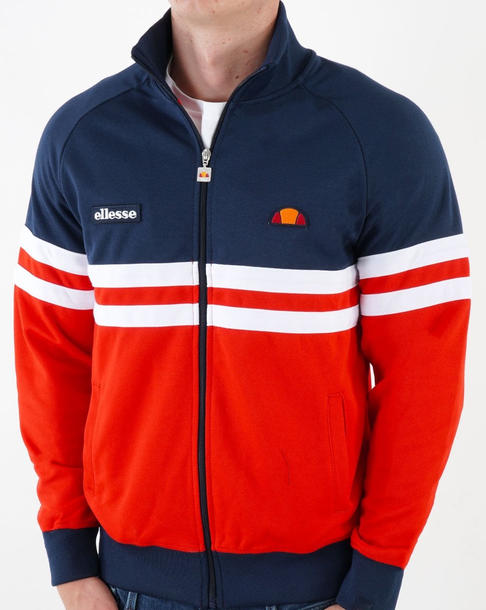 Ellesse Rimini Trainingsjacke Marineblau/Rot/Weiß