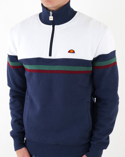 Ellesse Causa Zip Sweater Marineblau/Weiß