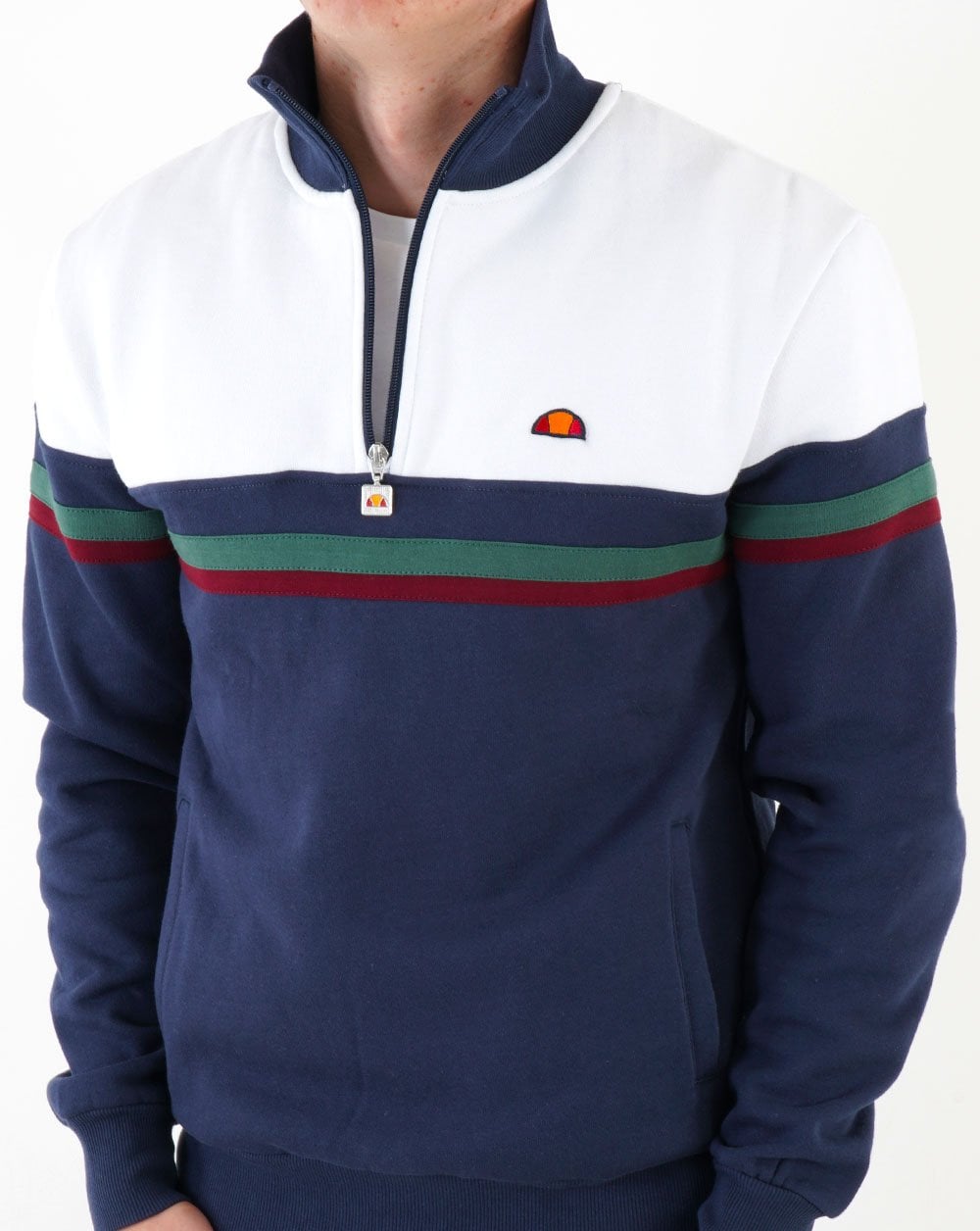 Ellesse Causa Zip Sweater Marineblau/Weiß