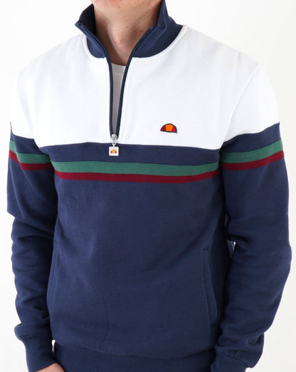 Ellesse Causa Zip Sweater Marineblau/Weiß