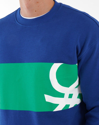 Benetton Logo Sweatshirt Königsblau