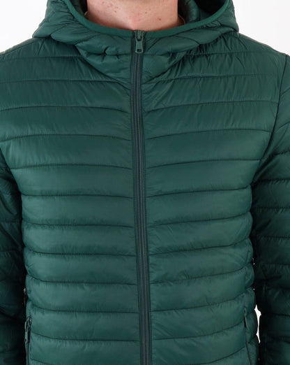 Benetton Leichte Pufferjacke Dunkelgrün
