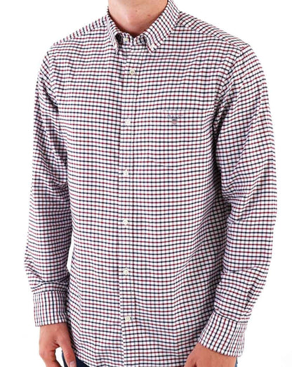 Gant Tattersall Oxford Hemd Dunkelrot/Marineblau