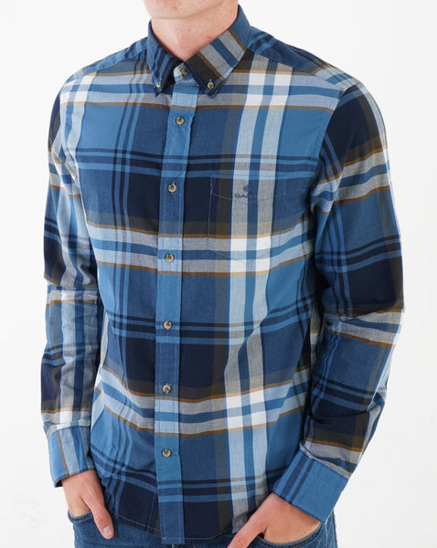 Gant Broadcloth Plaid Shirt Salty Sea