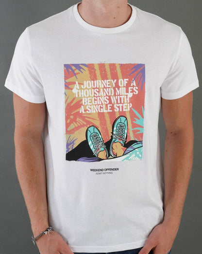 Weekend Offender Single Step T-Shirt Weiß