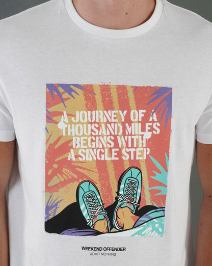 Weekend Offender Single Step T-Shirt Weiß