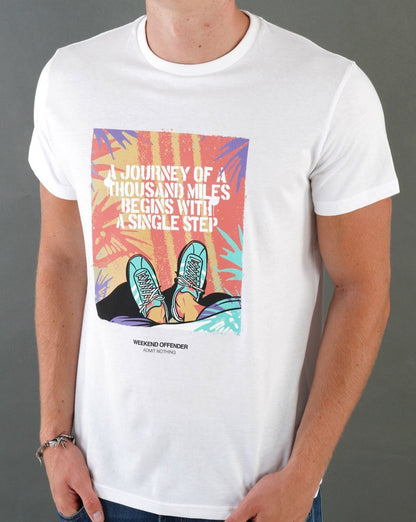 Weekend Offender Single Step T-Shirt Weiß