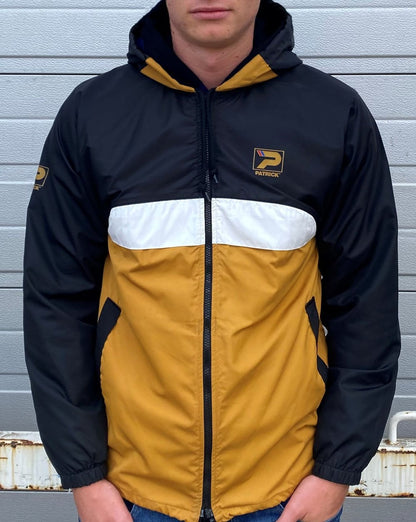 Patrick Klassische Regenjacke Schwarz/Gold