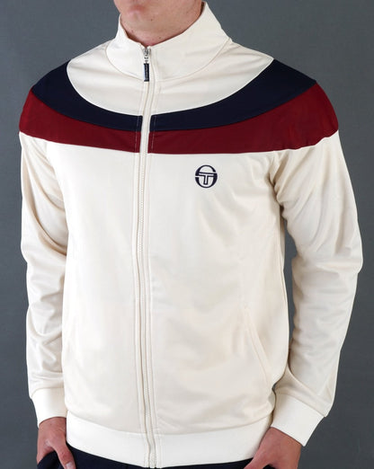 Sergio Tacchini Fohn Trainingsjacke Off White/Marineblau