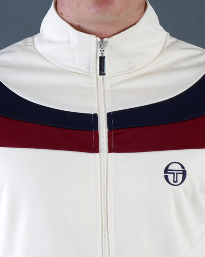 Sergio Tacchini Fohn Trainingsjacke Off White/Marineblau