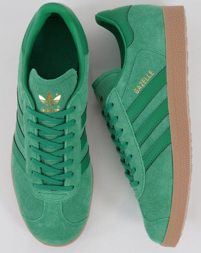 Adidas Gazelle Sneakers Fresh Green mit goldenen Details