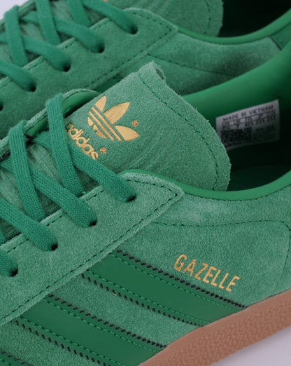 Adidas Gazelle Sneakers Fresh Green mit goldenen Details