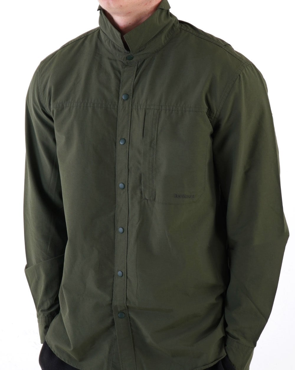 Barbour Walking Overshirt Olivgrün
