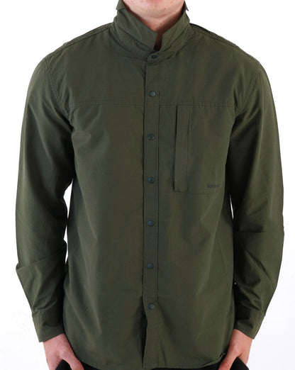 Barbour Walking Overshirt Olivgrün