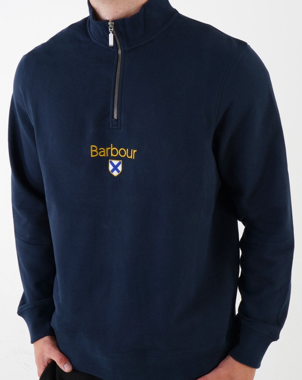 Barbour Trinity Pullover mit 1/2 Reißverschluss, Marineblau