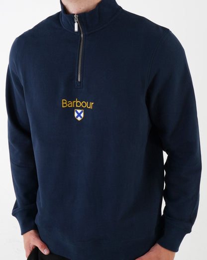 Barbour Trinity Pullover mit 1/2 Reißverschluss, Marineblau