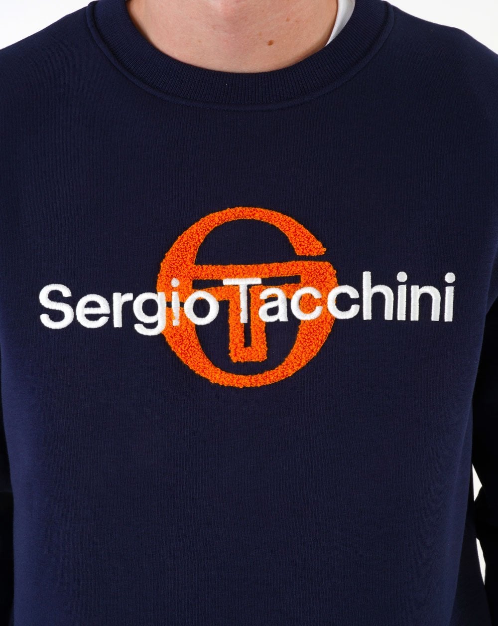 Sergio Tacchini Mino Crew Pullover Marineblau/Orange
