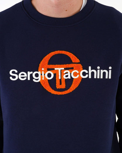 Sergio Tacchini Mino Crew Pullover Marineblau/Orange
