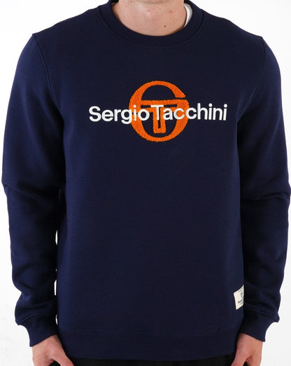 Sergio Tacchini Mino Crew Pullover Marineblau/Orange