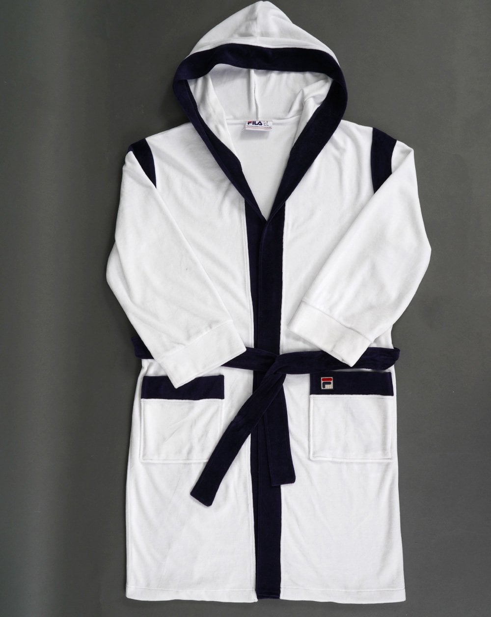 Fila Vintage Morgenmantel Weiß/Marineblau