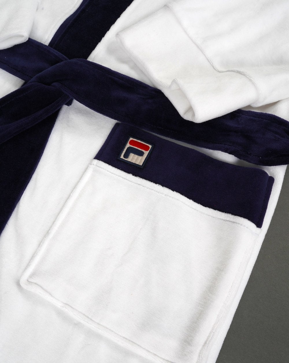 Fila Vintage Morgenmantel Weiß/Marineblau