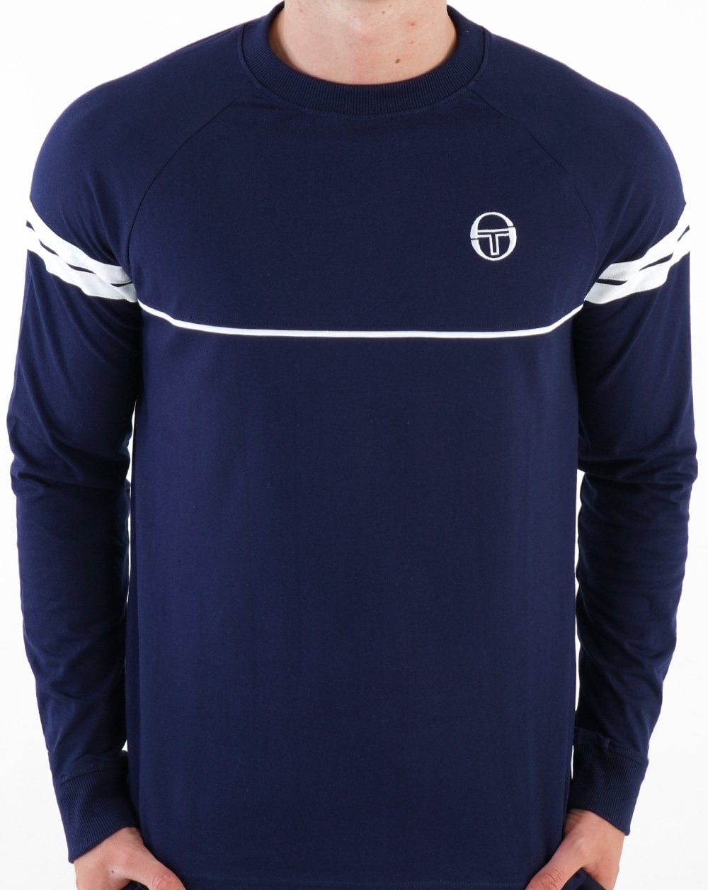 Sergio Tacchini Star Langarm-T-Shirt, Marineblau
