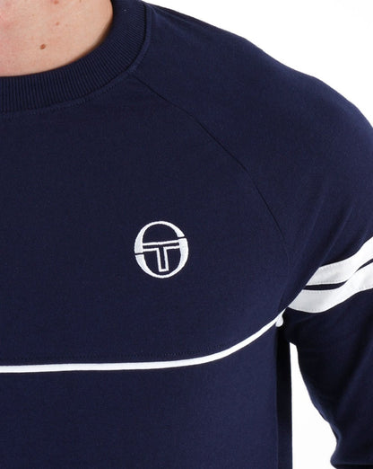 Sergio Tacchini Star Langarm-T-Shirt, Marineblau