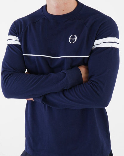 Sergio Tacchini Star Langarm-T-Shirt, Marineblau
