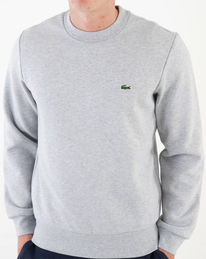 Lacoste Baumwoll-Sweatshirt Silber Chine