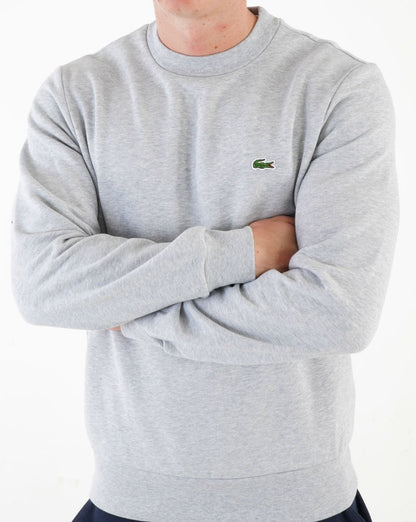 Lacoste Baumwoll-Sweatshirt Silber Chine