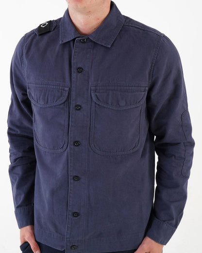 Ma.strum Overshirt mit zwei Taschen, Marineblau