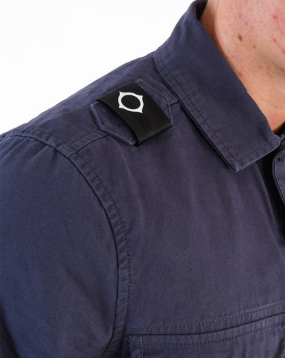 Ma.strum Overshirt mit zwei Taschen, Marineblau