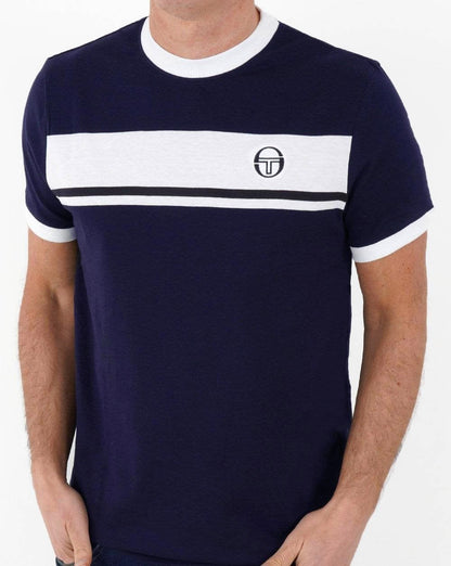 Sergio Tacchini Masters T-Shirt Marineblau/Weiß