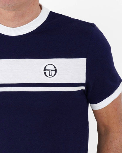 Sergio Tacchini Masters T-Shirt Marineblau/Weiß