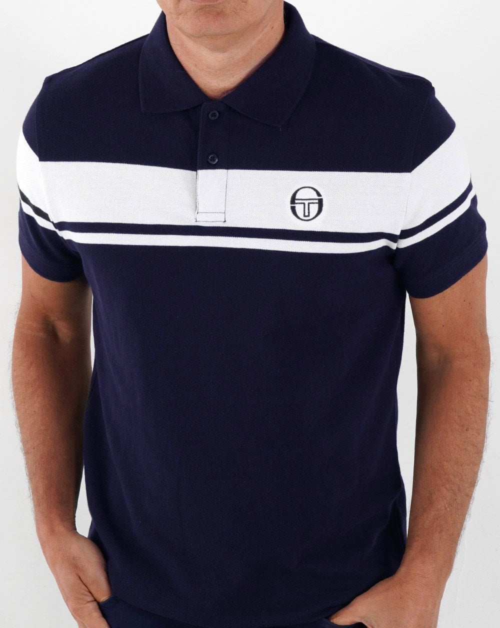 Sergio Tacchini Young Line Poloshirt Marineblau/Weiß