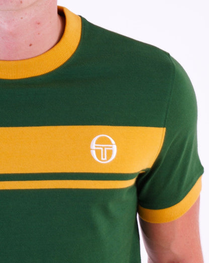 Sergio Tacchini Masters T-Shirt Dunkelgrün/Gold
