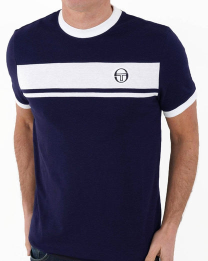 Sergio Tacchini Masters T-Shirt Marineblau/Weiß