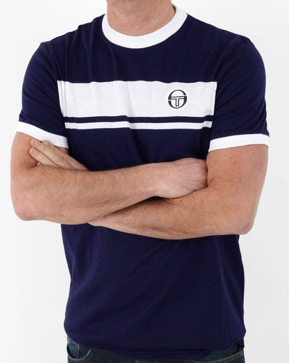Sergio Tacchini Masters T-Shirt Marineblau/Weiß