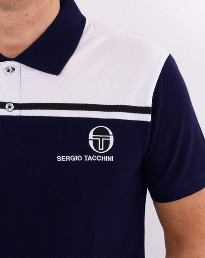 Sergio Tacchini New Young Line Poloshirt Marineblau/Weiß
