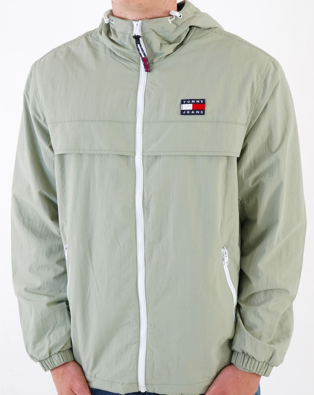 Tommy Jeans – Chicago – Windjacke in verblasstem Grün