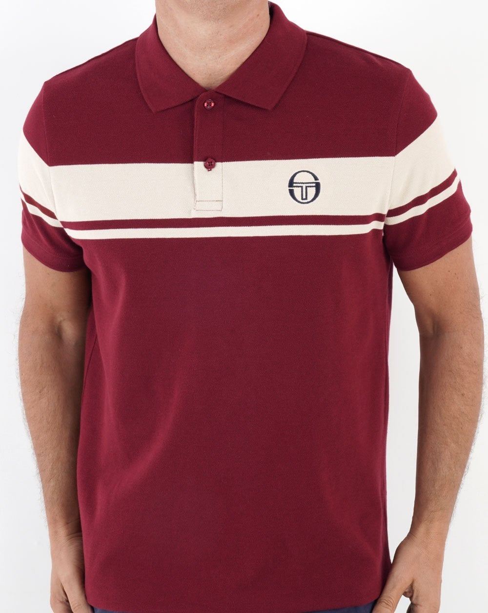 Sergio Tacchini Young Line Poloshirt Burgund / Off-White
