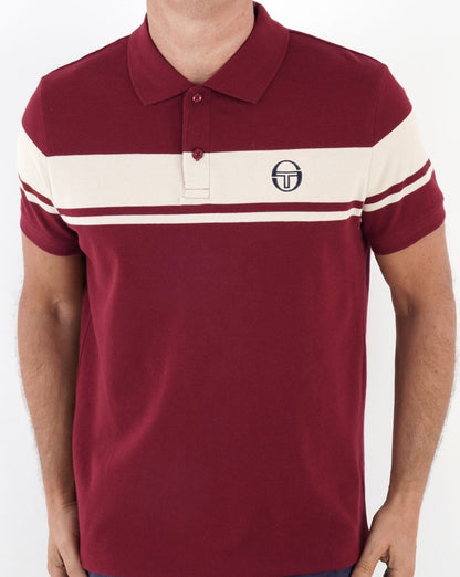 Sergio Tacchini Young Line Poloshirt Burgund / Off-White