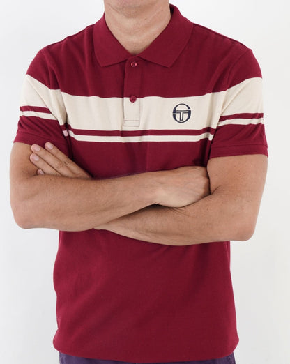 Sergio Tacchini Young Line Poloshirt Burgund / Off-White