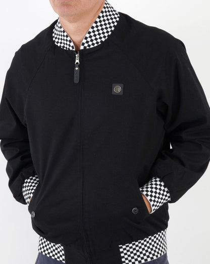 Trojan Contrast Rib Monkey Jacke Schwarz