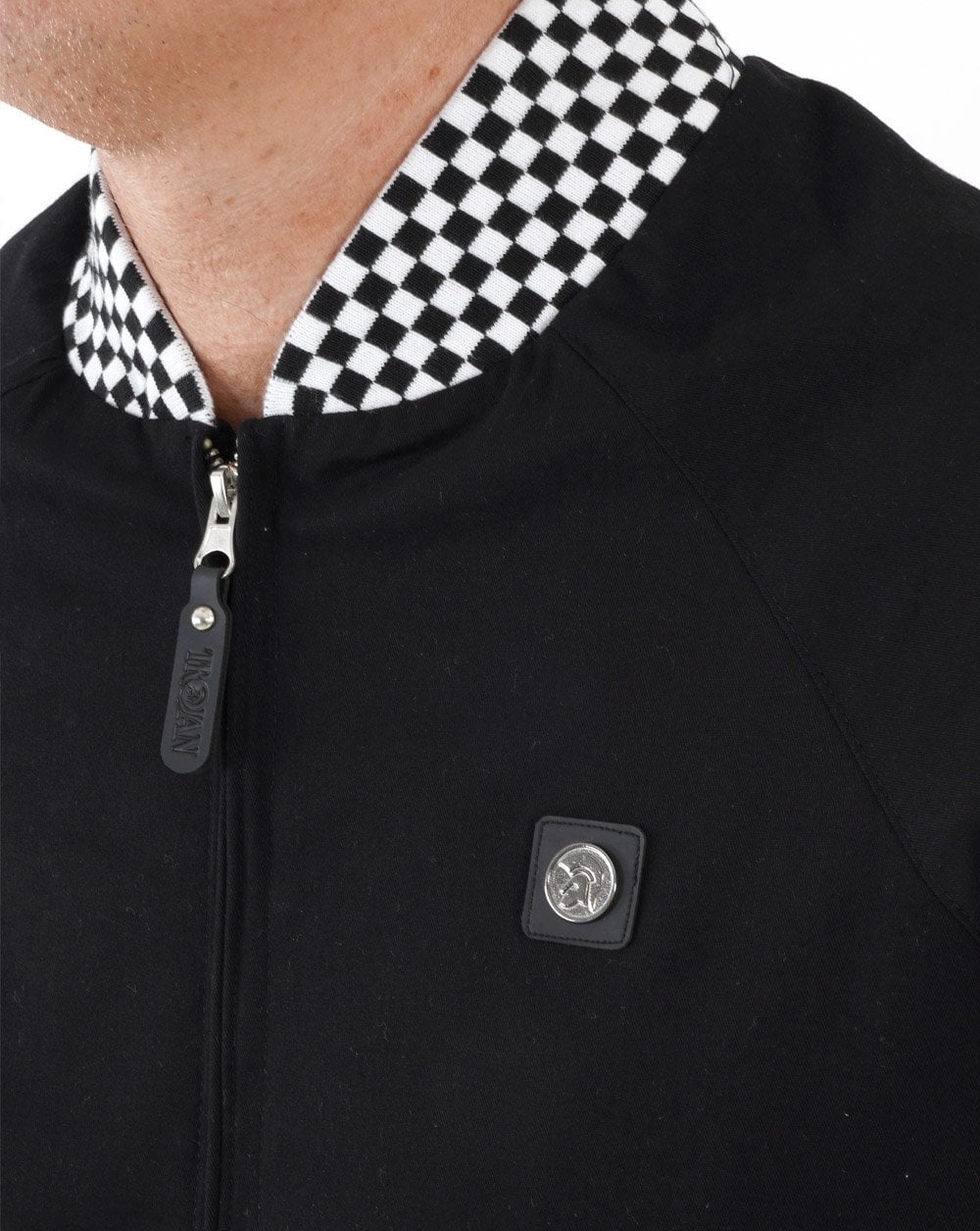 Trojan Contrast Rib Monkey Jacke Schwarz