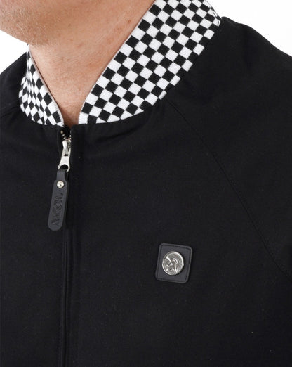 Trojan Contrast Rib Monkey Jacke Schwarz