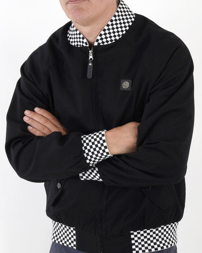 Trojan Contrast Rib Monkey Jacke Schwarz