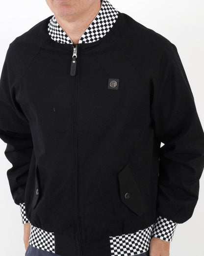 Trojan Contrast Rib Monkey Jacke Schwarz