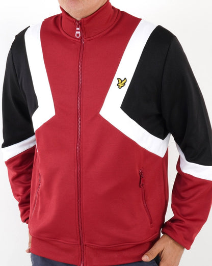 Lyle &amp; Scott Gestreiftes Trainingstop Tunnel Rot