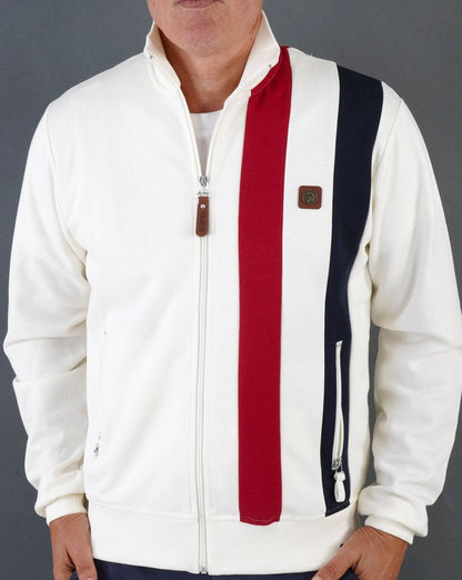 Trojan Cut &amp; Sew – Gestreiftes Trainingsoberteil in Ecru